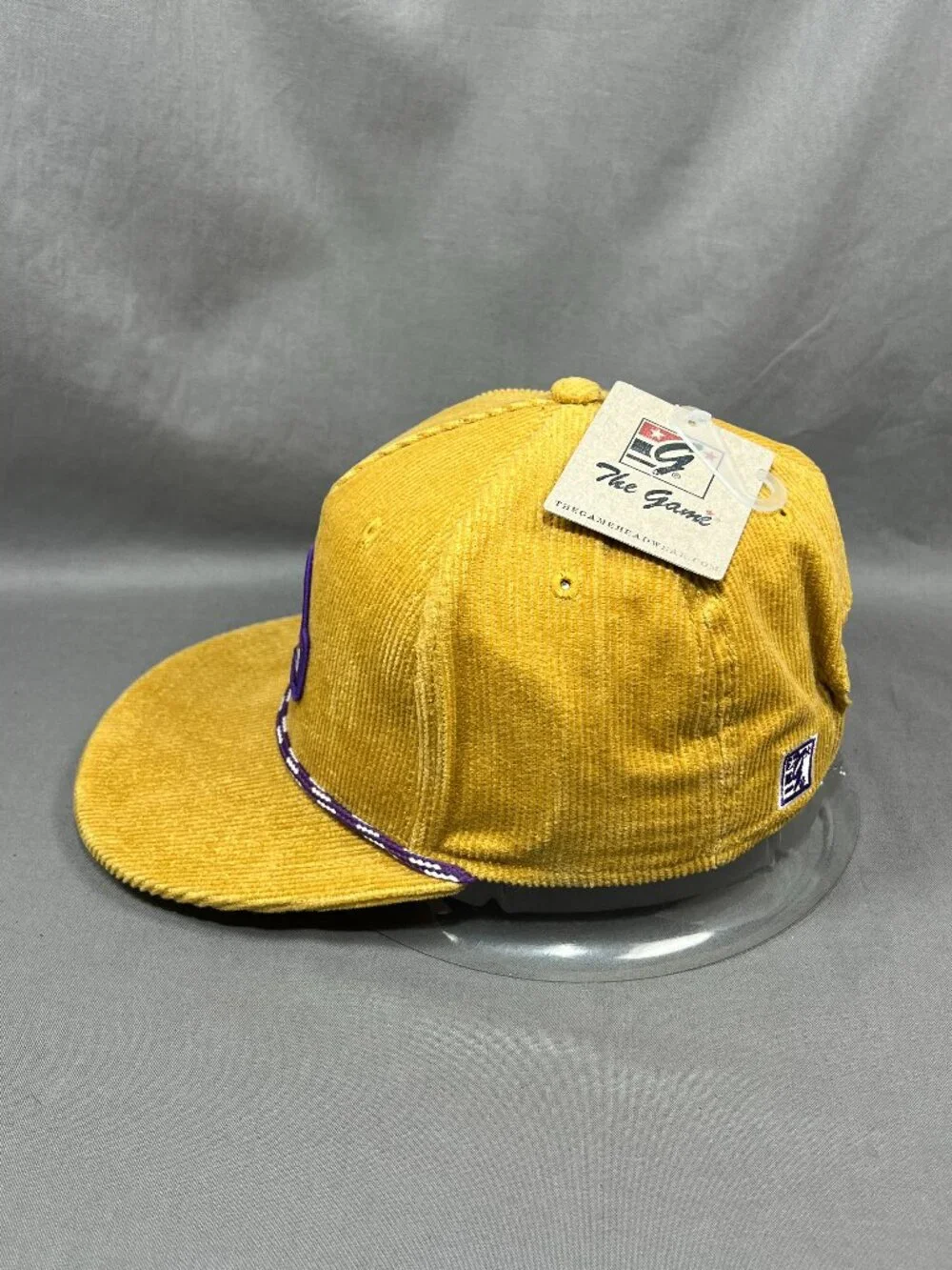 East Carolina Pirates ECU The Game NCAA Strapback Hat Rope Mustard Corduroy Mens - Picture 4 of 14